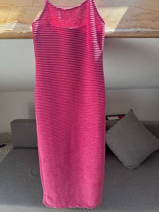 Vestido Zara Rayas Rosas