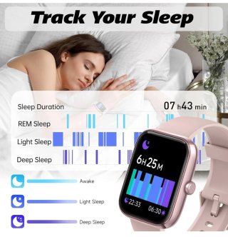 Smartwatch VRPEFIT Rosa Dorado HD Táctil