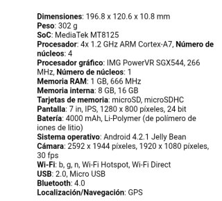 Tablet ASUS 7 Pulgadas Negra