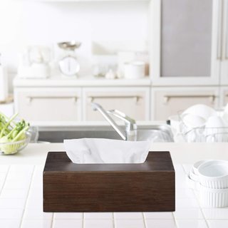 Scatola porta fazzoletti in bambù con base scorrevole Relaxdays