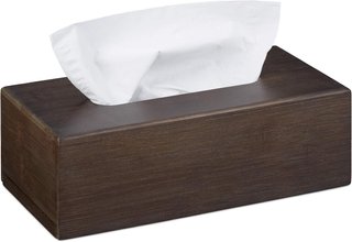 Scatola porta fazzoletti in bambù con base scorrevole Relaxdays