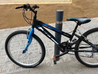 Bicicleta Infantil 24 Negra y Azul