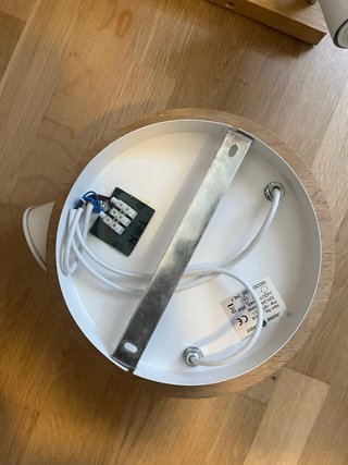 Lámpara de techo madera y metal