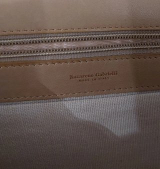 Borsa Nazareno Gabrielli scamosciata beige