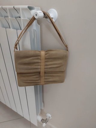 Borsa Nazareno Gabrielli scamosciata beige