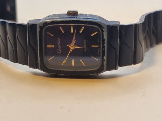Orologio Cartier Vintage Donna Nero/Oro