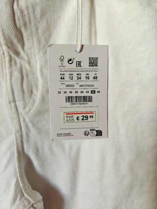 Pantalón vaquero blanco wide leg Pull&Bear nuevo