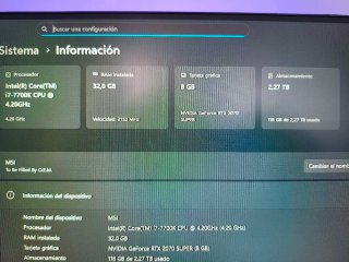 PC da Gaming/RTX2070Super/32GBDDR4/I7