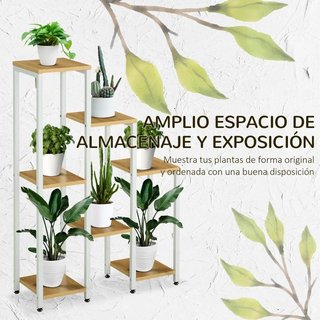 Soporte para Plantas con 7 Estantes Escalonados