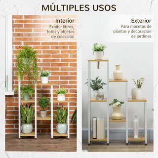 Soporte para Plantas con 7 Estantes Escalonados