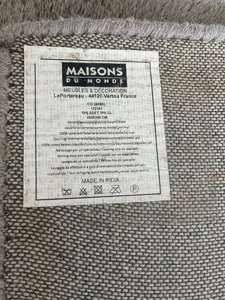 Alfombra Lana 200x200 Beige/Gris