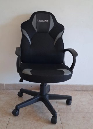 Silla de estudio LEGEND negra y gris