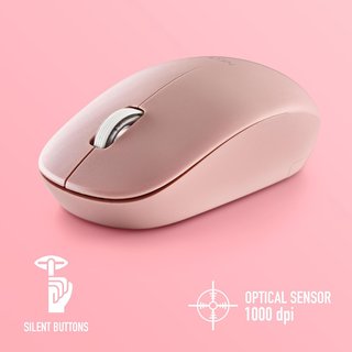 NGS ratón inalámbrico óptico rosa