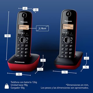 Panasonic teléfono inalámbrico con pantalla LCD
