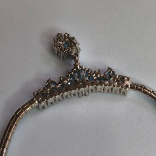 Collar Plata cubierto de oro blanco