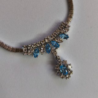 Collar Plata cubierto de oro blanco