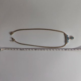 Collar Plata cubierto de oro blanco