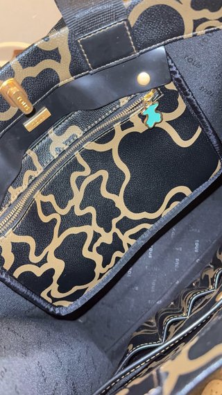 Bolso Tote Tous Negro y Marrón