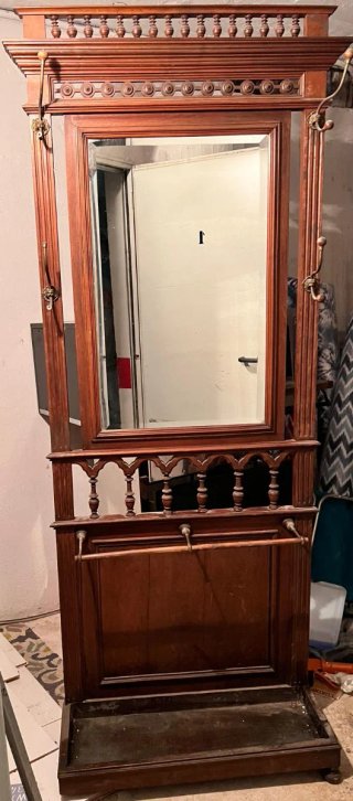 Organizador recibidor madera y espejo