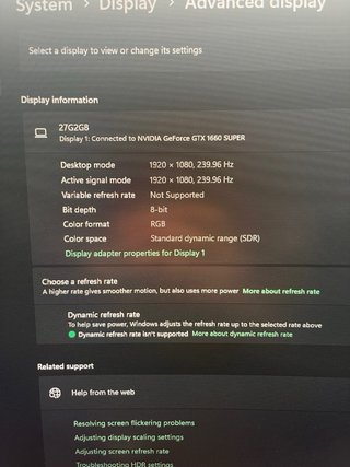 27” 240Hz Monitor AOC