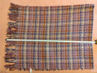 Poncho suave cuadros malva