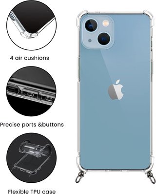 Custodia trasparente con cinturino e protezione per fotocamera