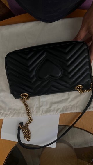 Bolso Gucci Marmont Mediano Negro/Dorado