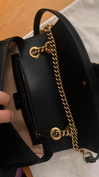 Bolso Gucci Marmont Mediano Negro/Dorado