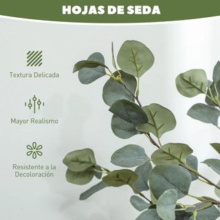 Planta Artificial Eucalipto 150cm 230 Hojas Maceta
