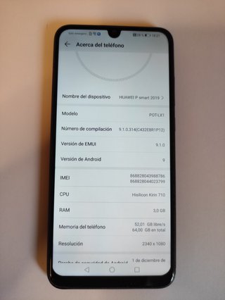 HUAWEI P SMART 19 (Reacondicionado) 3gb Ram 64gb