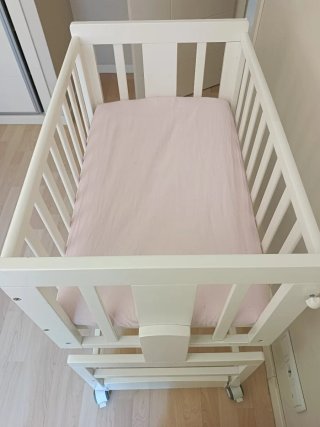 Minicuna Allegra blanca con colchón