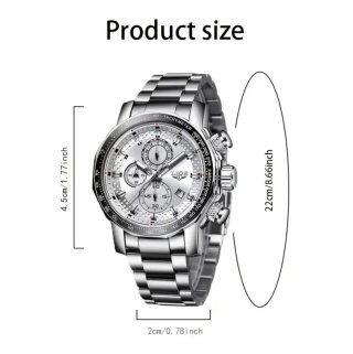 Reloj LIGE Cronógrafo Acero Inoxidable Hombre