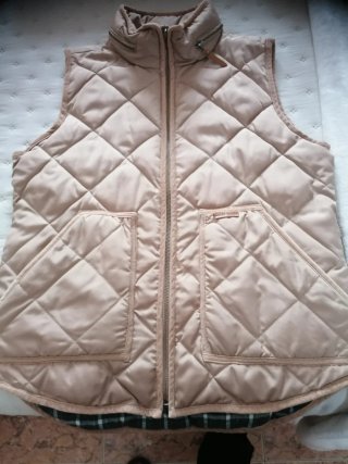 Chaleco acolchado beige hombre
