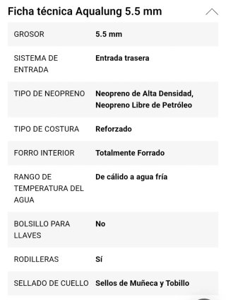 Traje de neopreno AQUALUNG