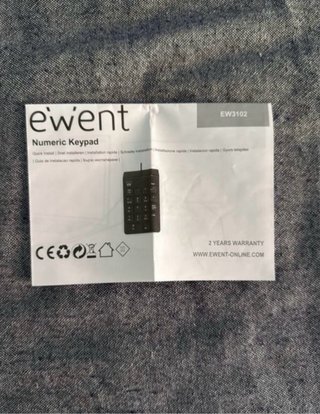 Teclado Numérico EWENT USB Negro