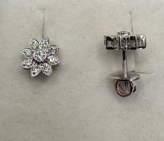 Pendientes oro 18 kt con diamantes