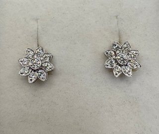 Pendientes oro 18 kt con diamantes