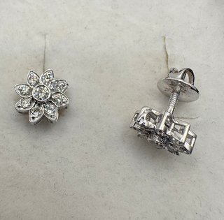 Pendientes oro 18 kt con diamantes
