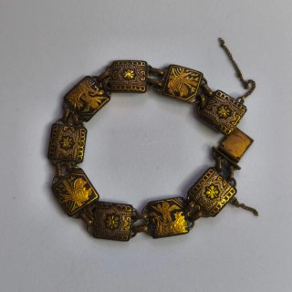 Pulsera vintage eslabones dorados