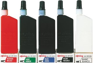 Rotring tinta dibujo papel negro