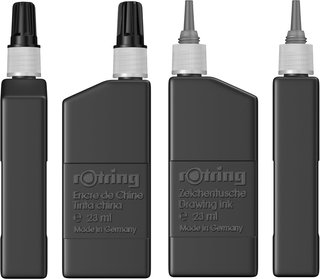 Rotring tinta dibujo papel negro