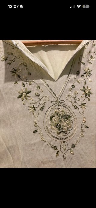 Blusa verde veraniega vintage bohemia