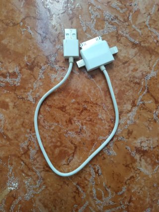 Cable USB Blanco 3 en 1