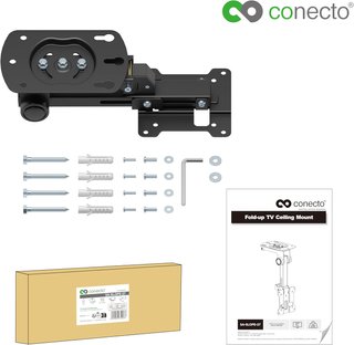 Soporte techo TV ajustable giratorio plegable
