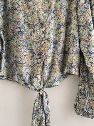 Blusa Zara Lazada Estampada Verde Talla L