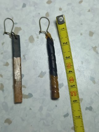 Pendientes barro cocido desparejados