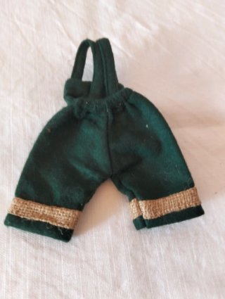 Salopette bambola vintage verde
