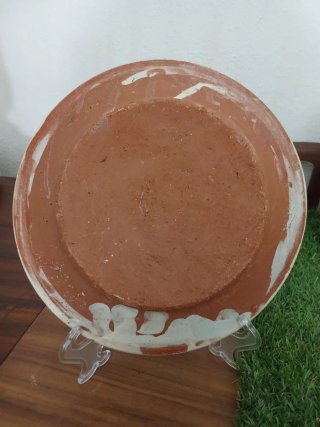 Prato Olaria Redondo Pintado à Mão