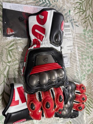 Guanti Ducati C5 by Dainese taglia XL Rossi/Bianco