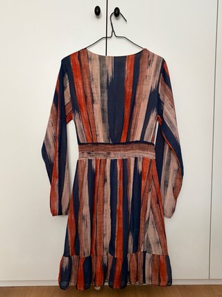 Vestido estampado manga larga